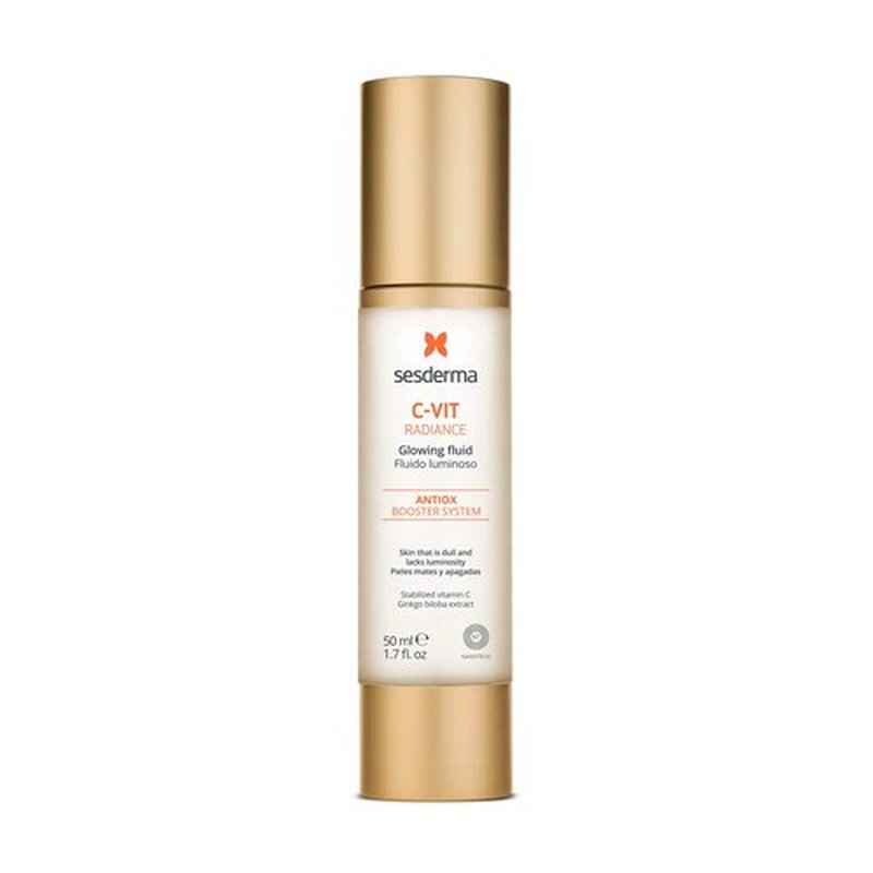 Sesderma C-VIT Radiance Glowing Fluid - Brighten Dull Skin & Combat Fatigue | 50ml Antioxidant Serum