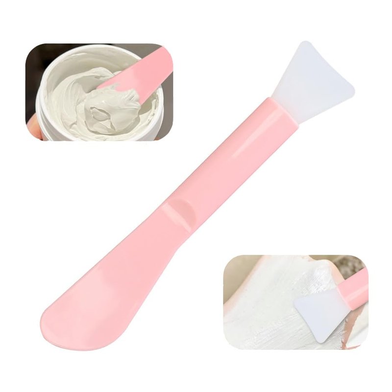 Wopanxye 30pack 2-in-1 Soft Silicone Brush, Cosmetic Spatula for Face Mask Cream Stick Plastic Tip Spoon Disposable Beauty Makeup Tool for Mixing, Sampling, Waxing, DIY Facial Mask Skincare, Reusable