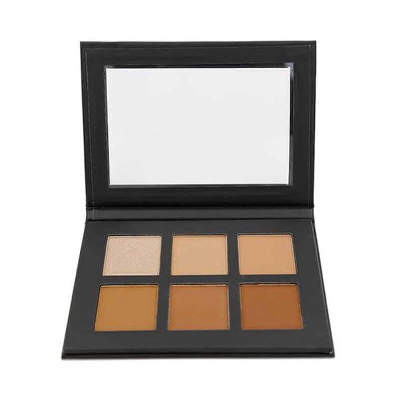 Skiennix Contour Powder Kit - 6 Color Foundation Palette for Dramatic Highlighting & Sculpting (Deep)
