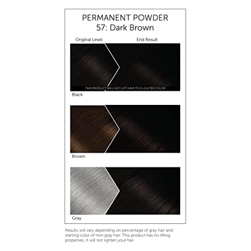 #57 Dark Brown Bigen Permanent Powder - 6 Pack