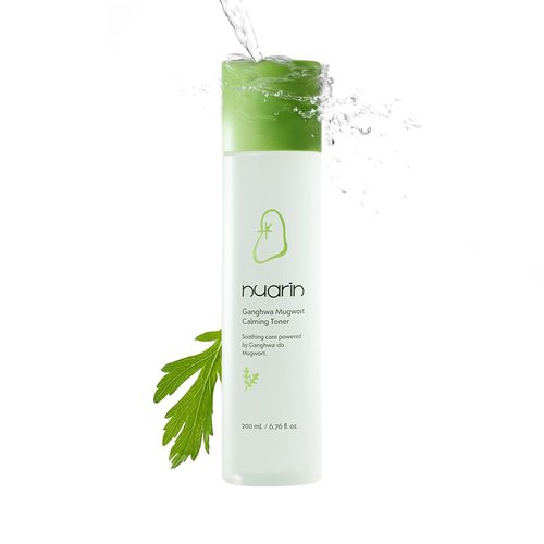 NUARIN Ganghwa Mugwart Calming Toner 200ml / 6.76 fl.oz | 77% Ganghwa-Origin Mugwort Extract | LHA Exfoliating Daily Toner for Pore & Sebum Care | Vegan | Korean Skincare