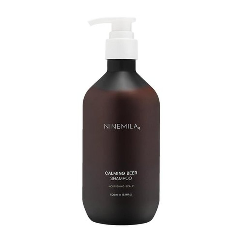 NINEMILA Calming Beer Shampoo with Biotin & Collagen for Thinning Hair, Postpartum Care, Hard Water Safe, Vegan, Sulfate-Free, Paraben-Free, Color-Safe Formula, 16.9 Fl oz