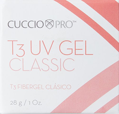Cuccio Pro T3 UV Gel Classic - Easy Application - Strength And Durability - High Shine And Odor Free - Maintains Natural Nail Thickness - Optimal For Short Nail Beds - Clear - 1 Oz Nail Gel