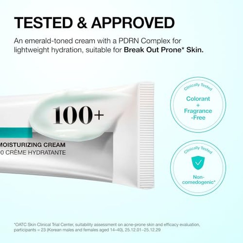 ANUA PDRN Hyaluronic Acid 100 Moisturizing Cream, Lightweight, Non-Greasy Hydrating Face Moisturizer with Salmon DNA for Glass Skin, Korean Skincare (2.02 fl oz)