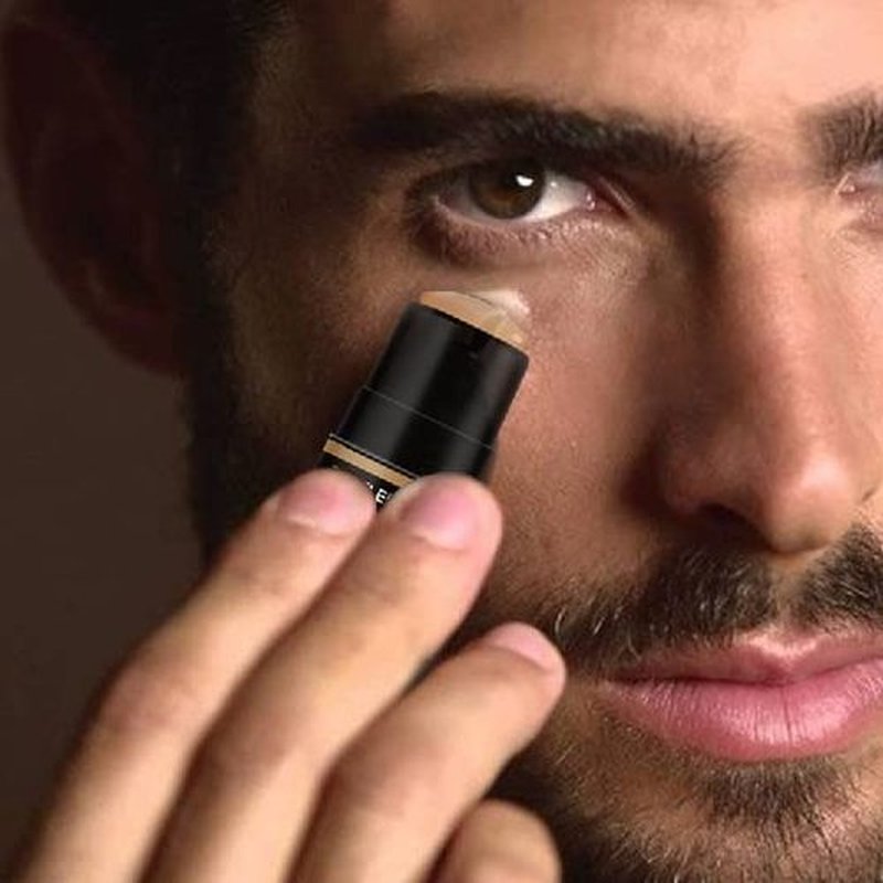 Skiennix Concealer Stick with Brush for Men - Full Coverage Dark Circle Eraser | Dual-Sided, Buildable (Medium)