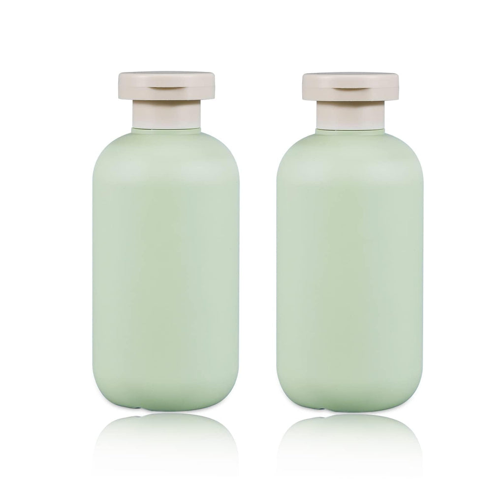 UMETASS 6.8oz Squeeze Bottles with Flip Cap, Refillable Plastic Travel Bottles for Creams, Lotion, Shampoo, Conditioner (2 Pcs)