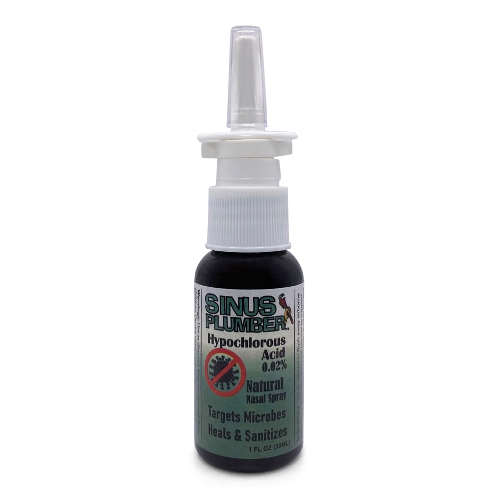 Sinus Plumber Antimicrobial Nasal Spray Removes Bacteria with Electrolyzed Water and Hypochlorous Acid