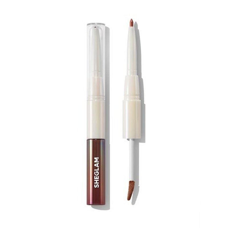SheGlam 2-In-1 Lip Rules Liner & Gloss Pen - Long-Lasting Plumping Lip Combo Makeup Set | By The Book