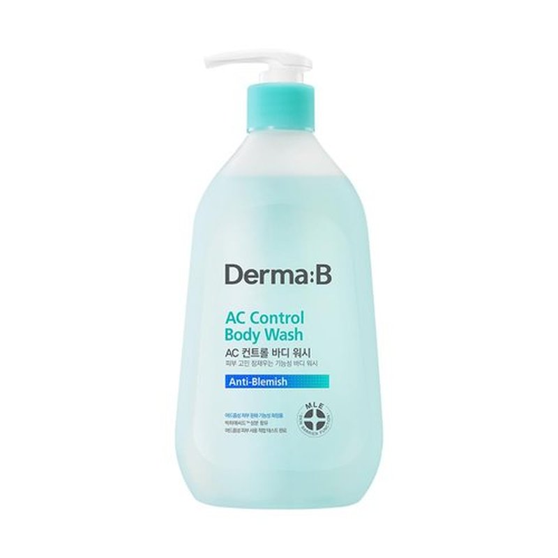 Derma B AC Control Body Wash - Anti-Blemish & Pimples Care | Hypoallergenic 420ml Shower Gel