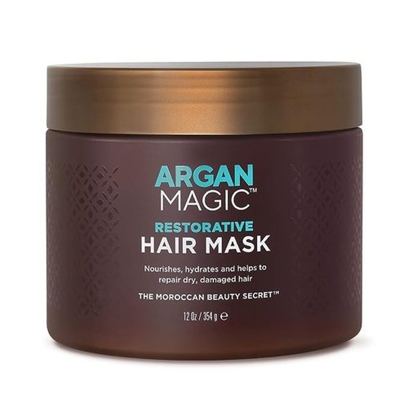 Argan Magic Restorative Hair Mask - Hydrating Protein-Rich Formula for Damaged Hair | Paraben-Free, 12 oz