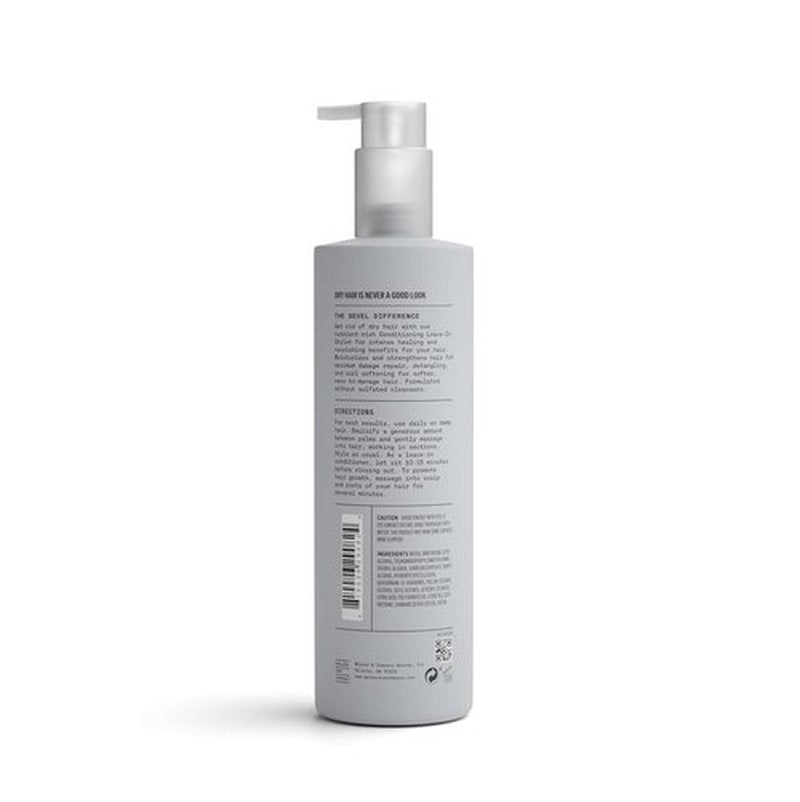 Bevel Leave In Conditioner for Men - Curly Hair Moisturizer with Hemp Seed Oil & Biotin, 7 Oz