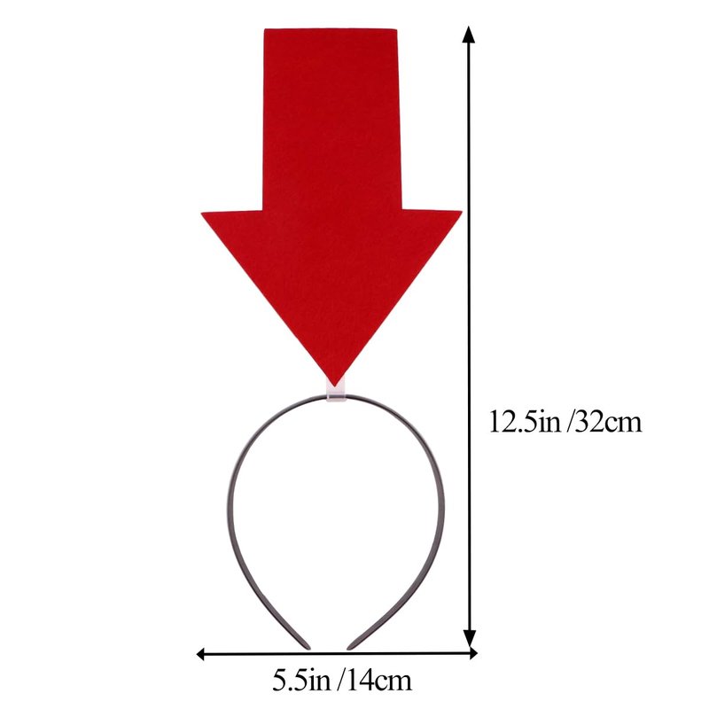 Veemoon 6Pcs Party Arrow Headband Creative Symbol Headband Red Funny Festival Headwear Novelty Parade Headdress Decoration Kids Women Hair Hoops for Halloween Carnival Party Photo Supplies