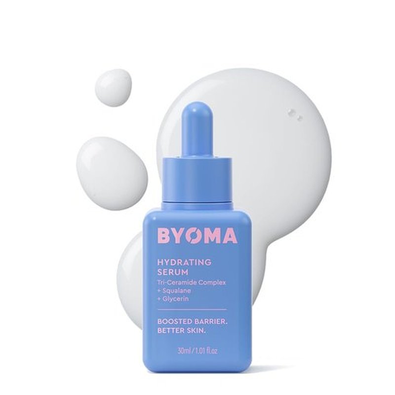 BYOMA Hydrating Serum - Moisturizing Facial Serum with Squalane, Glycerin & Ceramides - 1.01 fl. oz for Glowing Skin