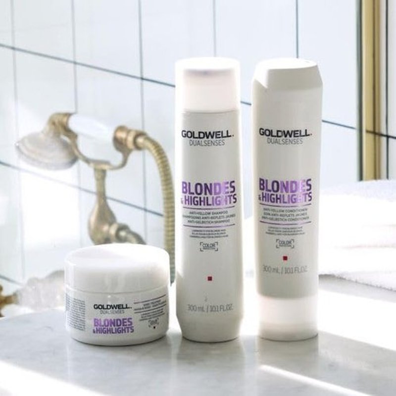 Goldwell Dualsenses Blondes & Highlights Anti-Yellow Treatment - 6.8oz | Quick 60-Second Results