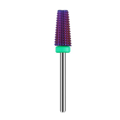 ERUIKA 3pcs 5 in 1 Nail Drill bits,3/32" Shank Tungsten Carbide Drill Bits, Fast Removing Acrylic Nail Hard Carbide Tungsten Two Way Use for Left and Right Handed E-file Bits (Purple(C,M,F))
