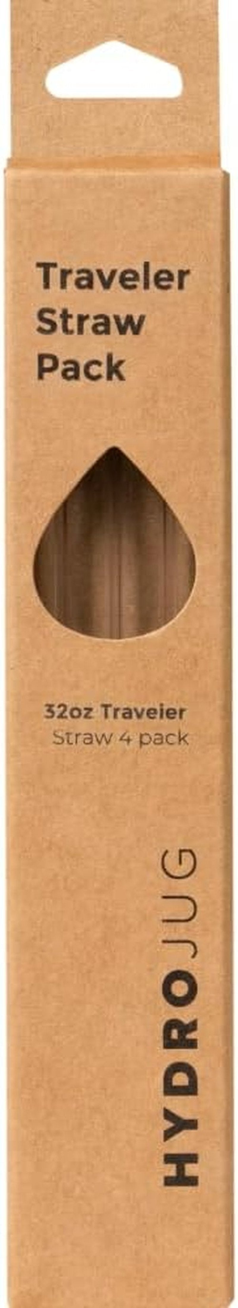 Hydrojug Eco-Friendly Reusable Straws - Perfect for 20oz, 32oz, 40oz Bottles | Dishwasher Safe & BPA-Free - 4 Pack