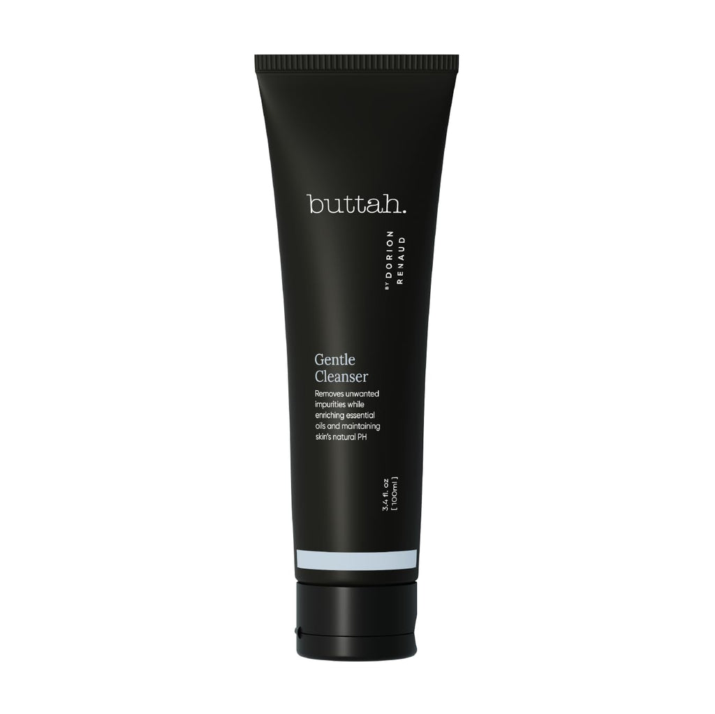 Buttah Skin Facial Gel Cleanser 3.4oz - Gentle & Clarifying Face Wash - Oil & Dirt Extracting Wash - Daily Cleansing - Face Wash for Melanin Rich Skin - Black Founded