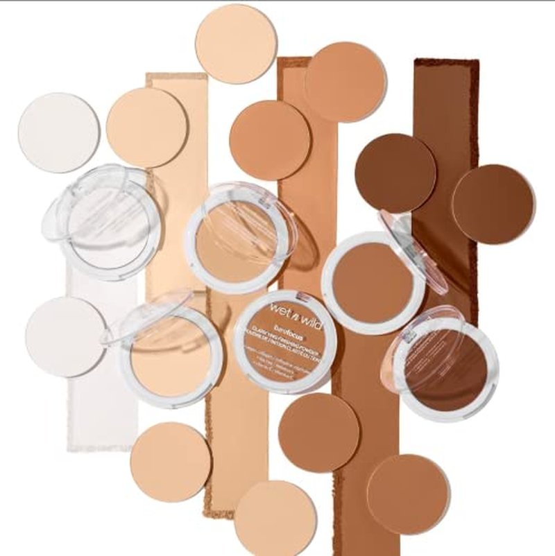 wet n wild Bare Focus Clarifying Finishing Powder | Matte | Pressed Setting Powder Translucent (Pack of 2)