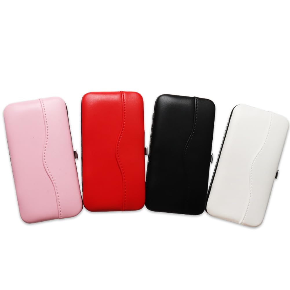 GSHLLO PU Leather Tweezer Storage Bag - Eyelash Extension Tweezer Case - Pink