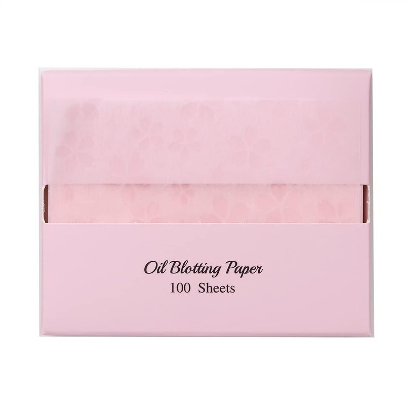 [600 Counts Refills Only] Cherry Blossom Natural Oil Blotting Sheets for Face with Mirror Case and Refills