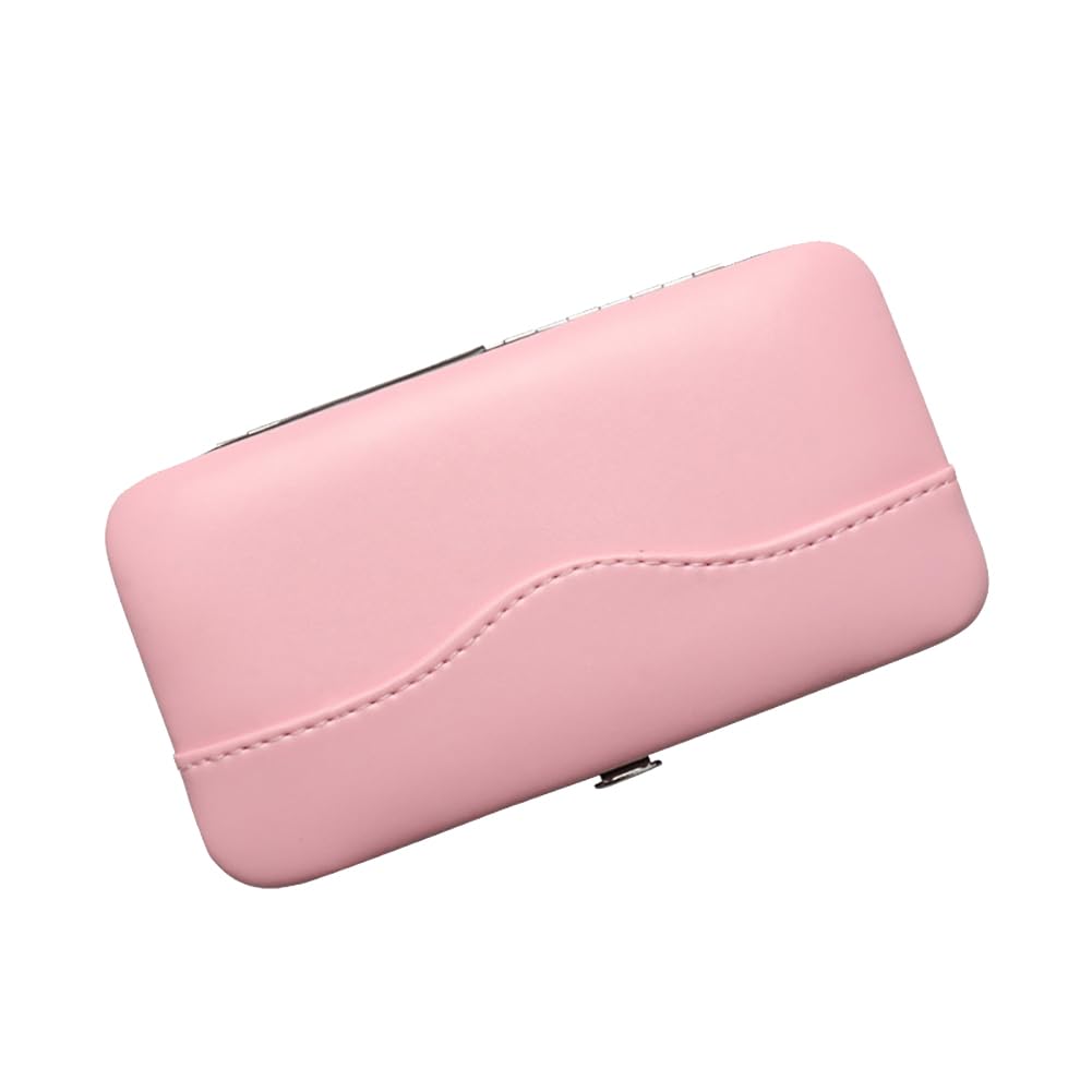 GSHLLO PU Leather Tweezer Storage Bag - Eyelash Extension Tweezer Case - Pink