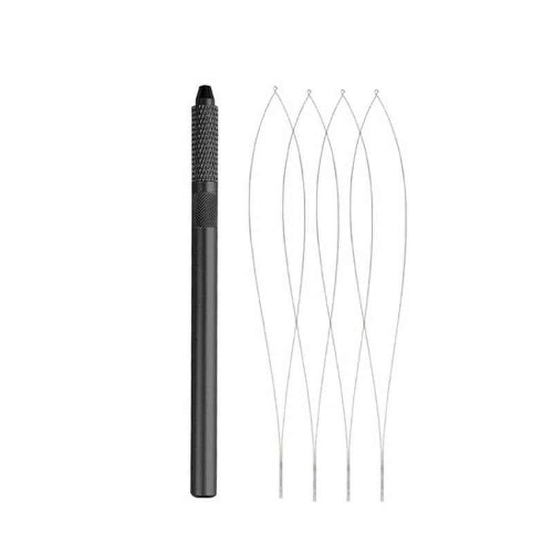 GlamorDove Hair Extension Loop Tool Pulling Hook Handle Threader for Micro Rings Looper Hair Beauty Salon Accessories