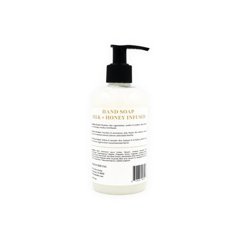 RM Soap Market Honey Almond Hand Soap with Moisturizing Natural Formula for Kitchen or Bathroom, Rich and Creamy Hydrating Soap with Warm Almond and Honeyed Vanilla Scent, 9.5 Oz