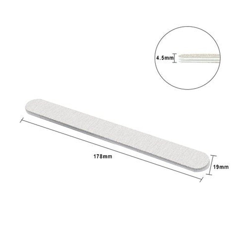 Bzbuy Nail File 50 PCS Professional Double Sided 100/180 Grit Nail Files Emery Board Zebra Manicure Pedicure Tool and Nail Buffering Files