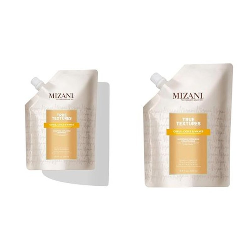 MIZANI True Textures Moisture Replenish Shampoo & Conditioner | Hydrates Curly Hair with Coconut Oil, Sulfate-Free