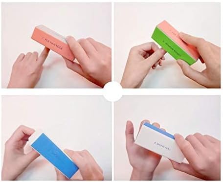 WEILUSI 4 Ways Nail Buffer Block Nail Files and Buffers, Nail Shine Buffers Blocks Files Sanding Polisher Smooth & Buff & Shine Manicure Buffer Tools Kit for Nail Art Care 6PCS