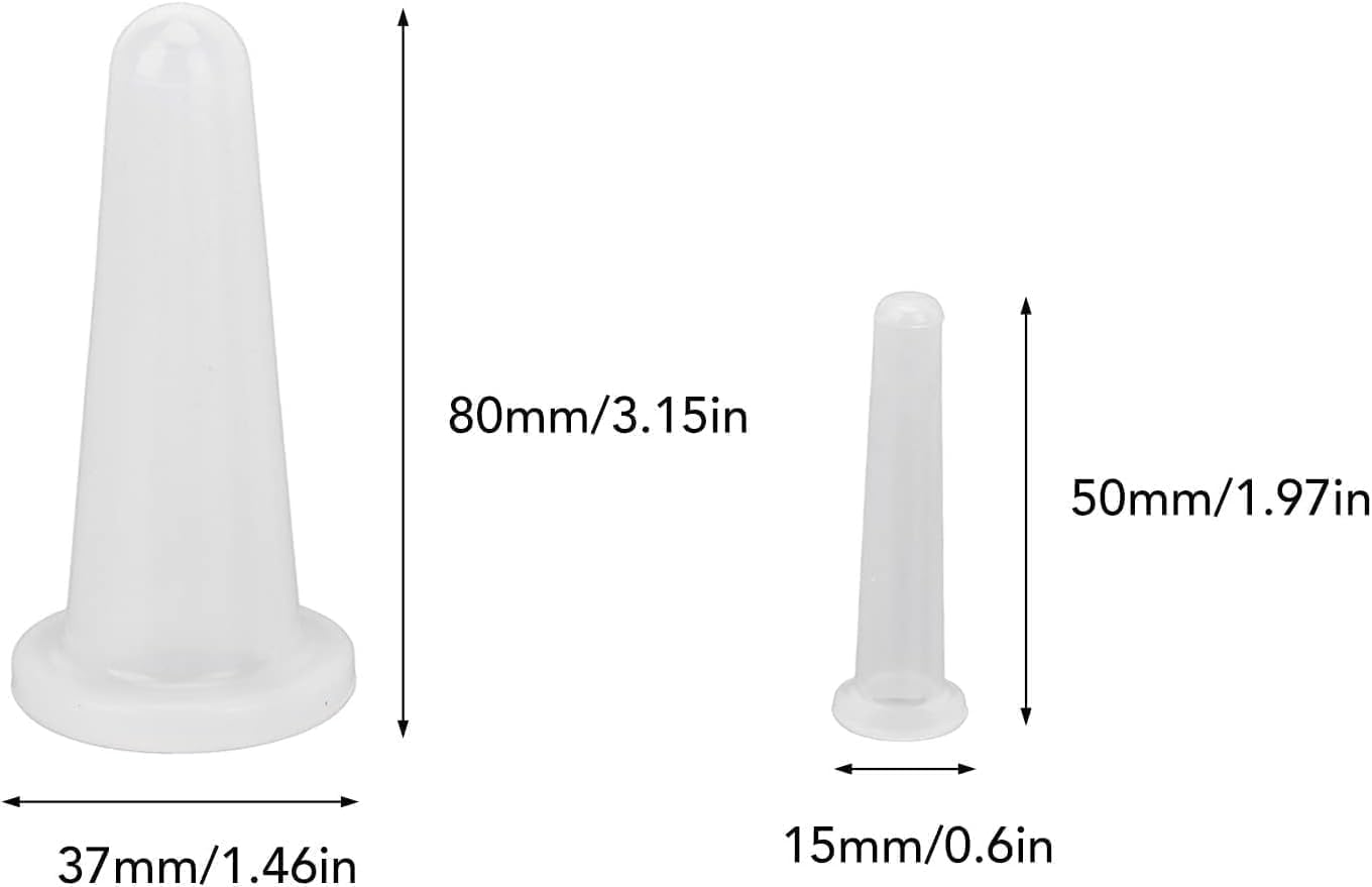BWESOO 4Pcs Transparent Massage Cupping Set Silicone Mini Facial Cups Face Massager Helper Skin Care Neck Back Eyes Massaging Cup Safe to Use, Don't Worry About Burns Health Care Products