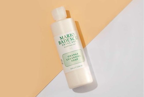 Mario Badescu Orange Cleansing Soap - AHA-Enriched Cream Face Cleanser for Dry Skin - Gentle Exfoliant