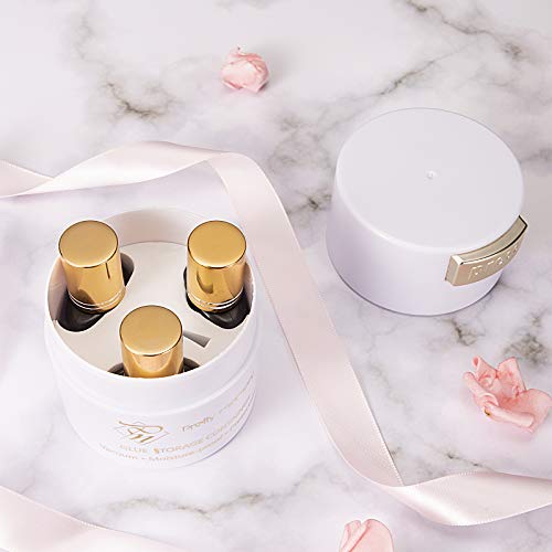 "N/A" Pretty memory Glue Storage Container Eyelash Extensions Sealed Lash Glue Holder Adhesive Tank Jar Stand Lash Artists Tool, White