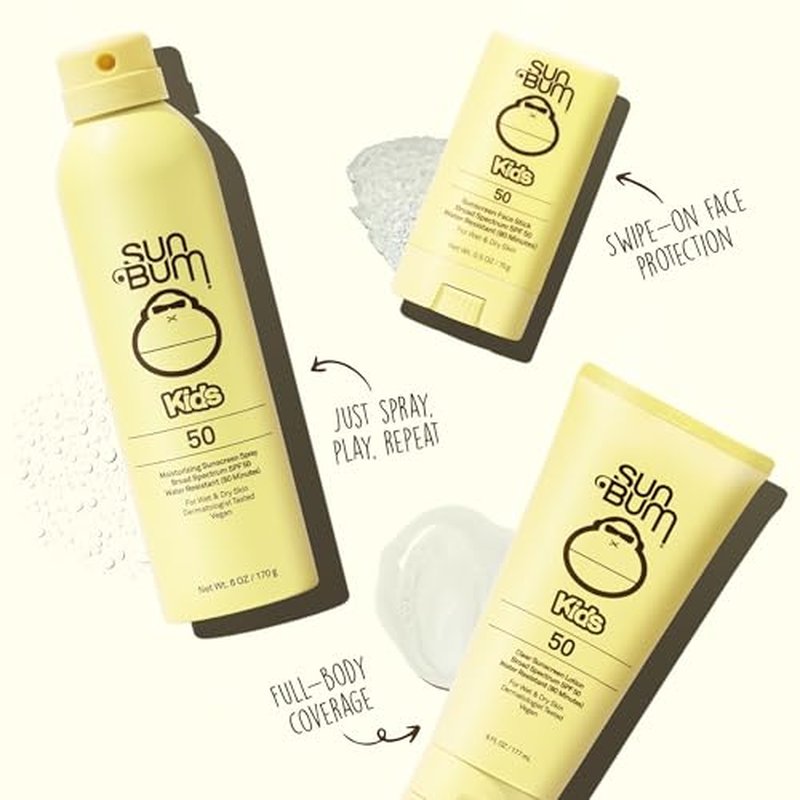 Sun Bum Kids SPF 50 Clear Sunscreen Spray | Wet or Dry Application | Hawaii 104 Act Compliant (Octinoxate & Oxybenzone Free) Broad Spectrum UVA/UVB Sunscreen | 6 oz (Pack of 2)