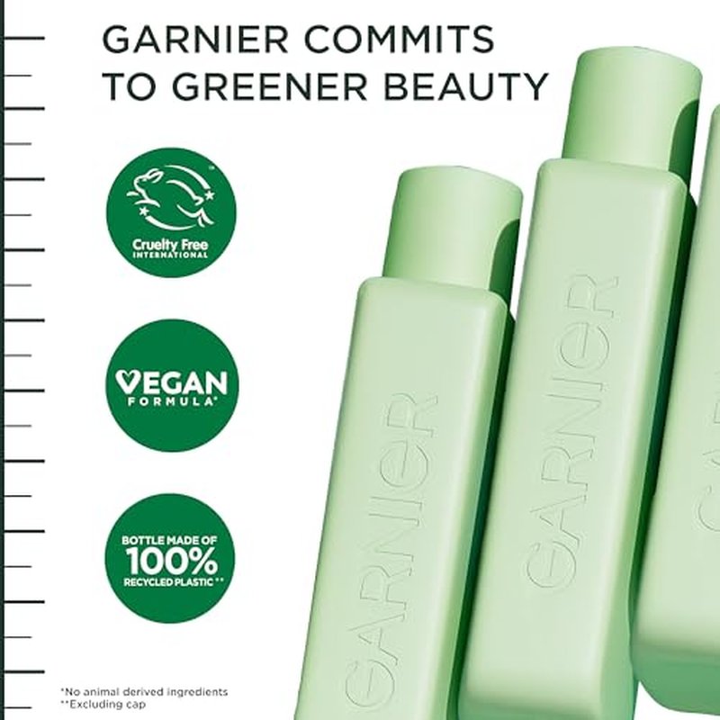 Garnier Fructis Hair Filler Fullness Repair Shampoo, Volumizing Shampoo with Polypeptides and Hair Repair Complex for Thin, Weak Split Ends, 10.1 Fl Oz