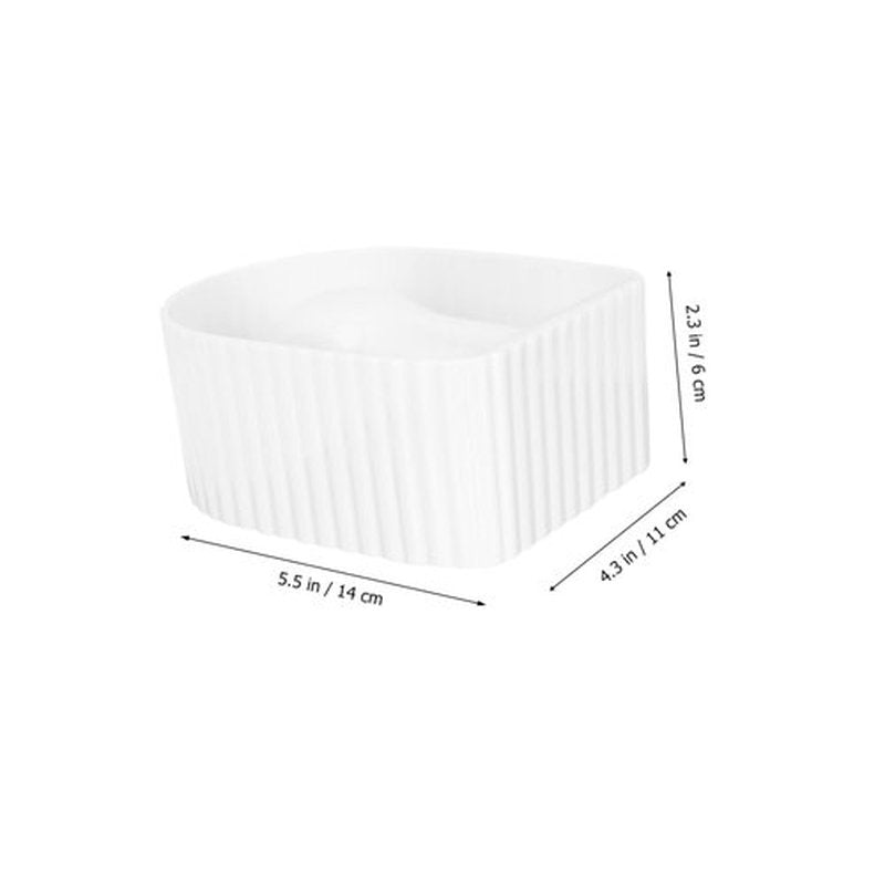 Mikinona Nail Soaking Bowl Manicure Hand Soak off Tray Gel Polish Remover Acrylic Nail Art Tool 5.5X4.3X2.4 Inch Clear Spa Bowl for Home Salon Use