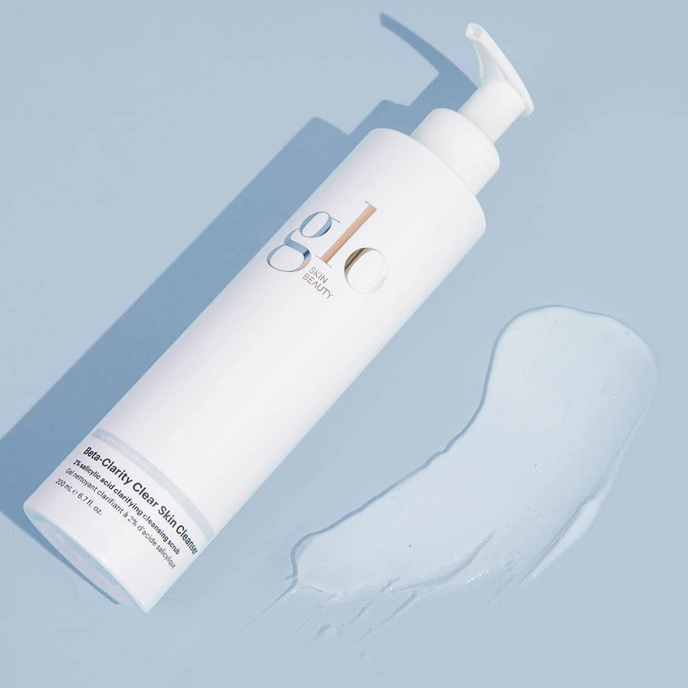 Glo Skin Beauty Beta-Clarity Clear Skin Cleanser - 2% Salicylic Acid Clarifying Face Cleanser Clears & Prevents Breakouts, Exfoliates with Scrubbing Beads