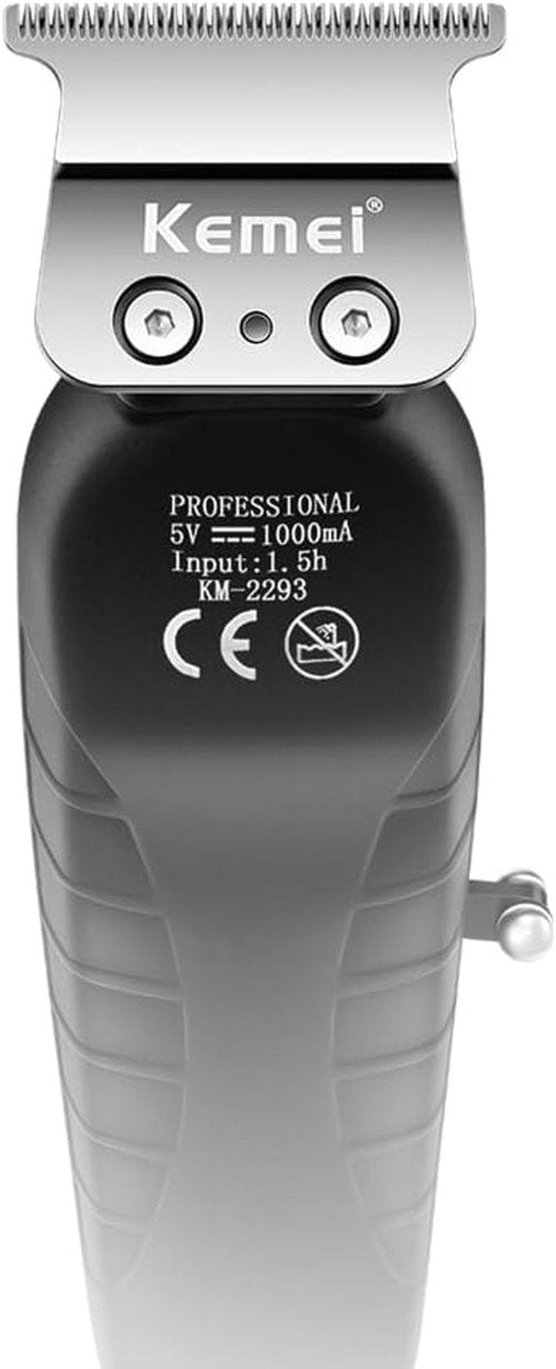 KEMEI 2293 Professional Hair & Beard Trimmer - Cordless T Blade Clippers for Barbers
