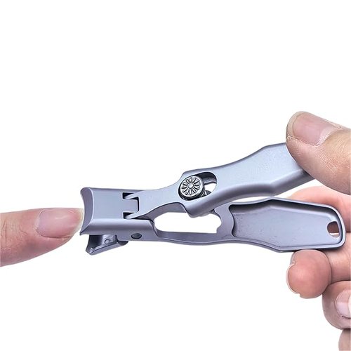 Mighty Clip Professional Nail Clippers, Heavy Duty Toe Nail Cutter with Storage Box, Multicolor (Silver)