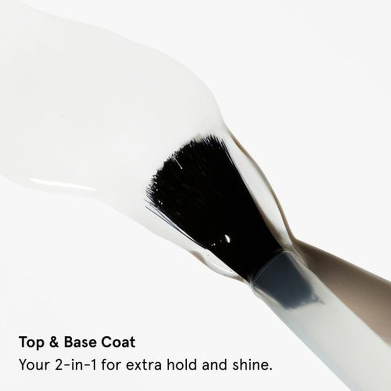 gitti Top & Base Coat I Plant-based, Non-Toxic, 30-Free, Based On Natural Origin Ingredients, Cruelty-Free, Vegan, Long-Lasting I Prevents Discoloration & Chipping, Glossy Finish, Clear (0.5 fl oz)