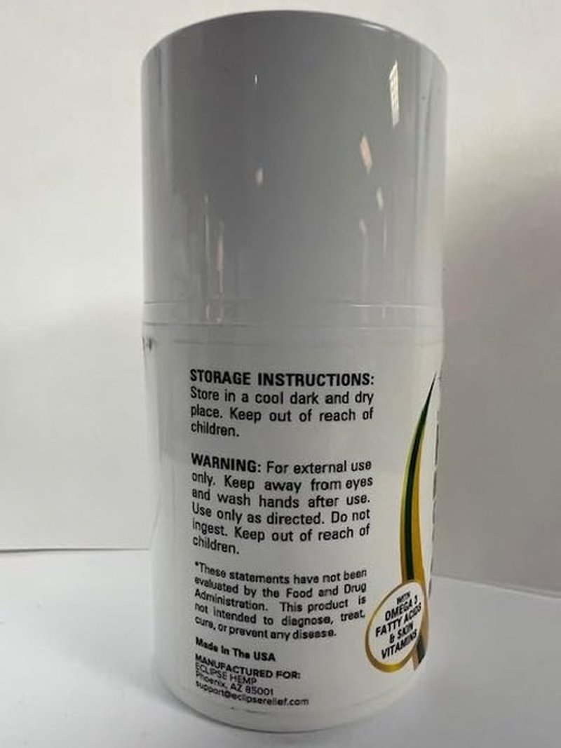 Hemp Cream by Eclipse - Natural Hemp Extract Cream - Made in USA - 2 Pack