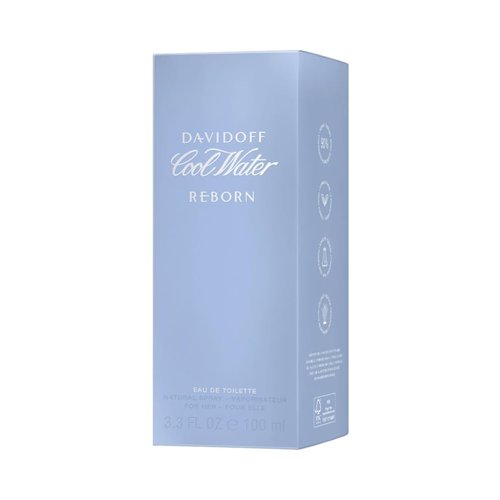 Davidoff Cool Water Reborn Eau de Toilette - Floral Woody Women's Perfume - Long Lasting Fragrance - 3.3 Fl Oz