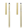 LIGHT RAIN 2 Pcs Professional Clean Up Oval Nail Art Brushes with Cap Set, Design for Builder Gel and Color Nail Polish Application