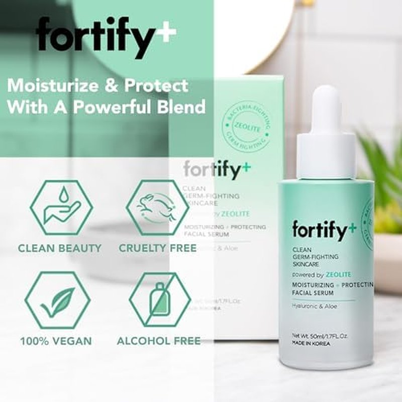 Fortify Skincare Hyaluronic Acid Serum for Face with Collagen – 3-in-1: Detox, Treat, Boost – Hydrating, Firming, Anti-Aging Serum – Dermatologist Tested Korean Skin Care – Clean Beauty – 1.69 Oz
