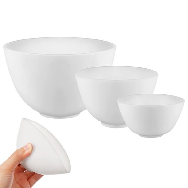MAGICLULU 3 Pcs Silicone Bowl Facial Mask Mixing Bowl Diy Face Mask Mixing Bowl Cosmetic Mud Stirring Bowl for Women