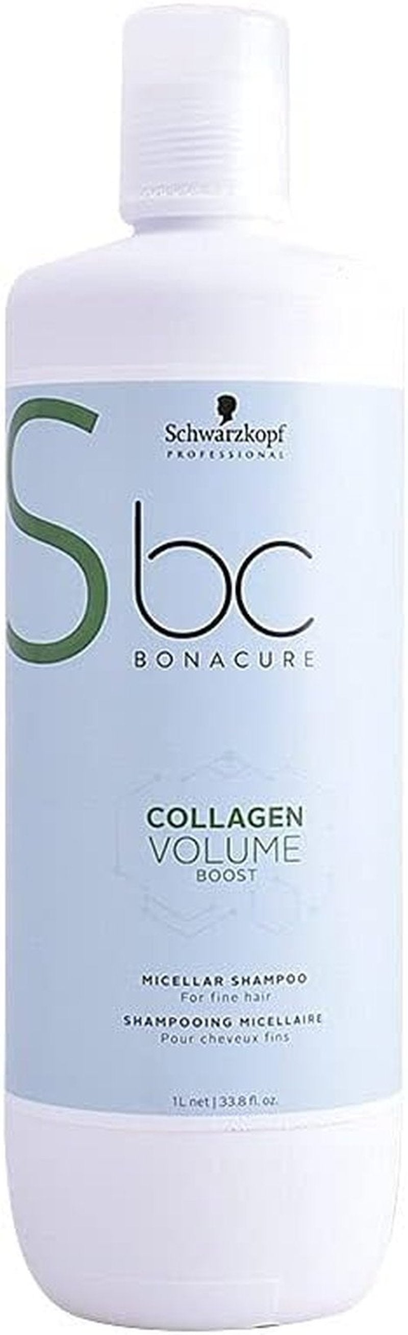 Schwarzkopf Professional Collagen Volume Boost Micellar Shampoo - Nourishing Formula for Fuller Hair