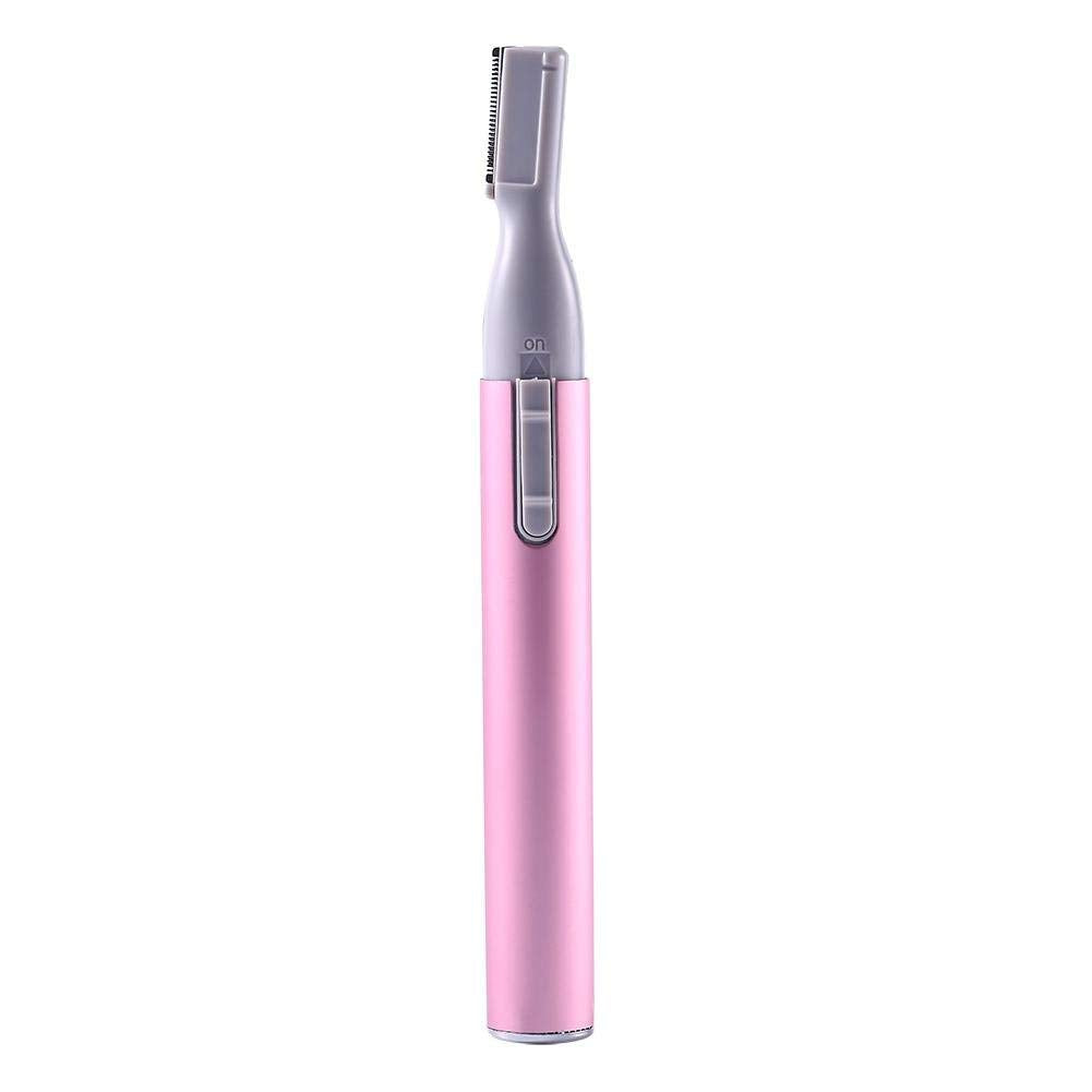 Electric Eyebrow Shaver, Gentle Precision Facial Hair Removal Portable Women Trimmer Travel Friendly Multi Purpose Grooming Tool Includes Cleaning Brush Comb Pink
