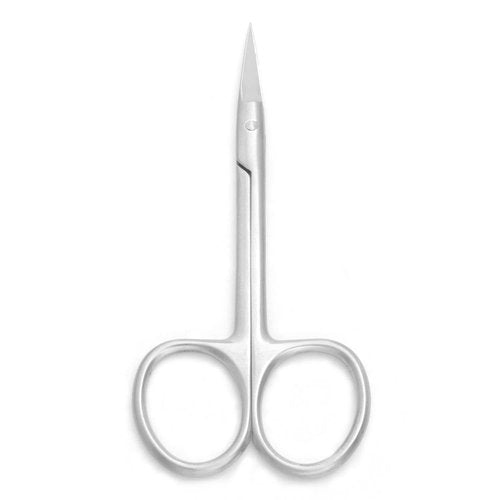 Motanar Cuticle Nail Scissors - Stainless Steel Precision Manicure Scissor - Extra Pointed Straight Curved Fingernail Scissor (Curved Piont+Straight Piont)
