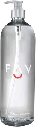 FAV Water-Based Luxury Personal Lubricant - Natural Feeling, Toy Friendly & Condom Safe | 33.5 Fl Oz