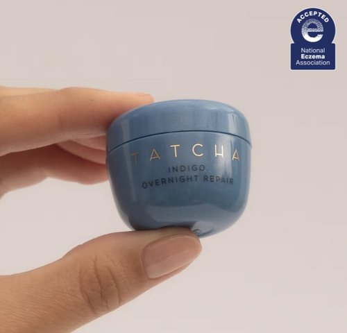 Tatcha Indigo Overnight Repair Cream - Travel-Sized Redness Reducer & Barrier Repairer | 15 ml / 0.5 fl. oz.